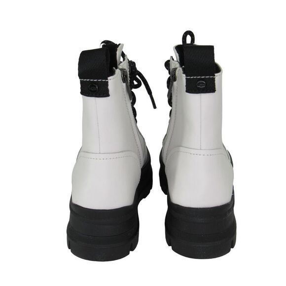 UGG Women's Sidnee Leather Combat Lace Up Boots in White SZ US 6 UK 4 - Picture 4 of 8